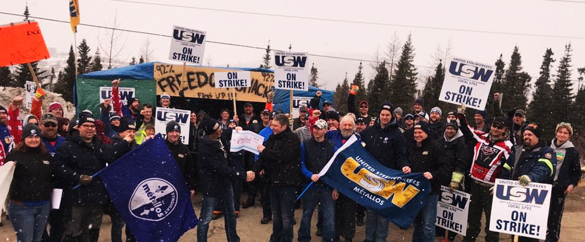 Steel Workers in Labrador City Strike