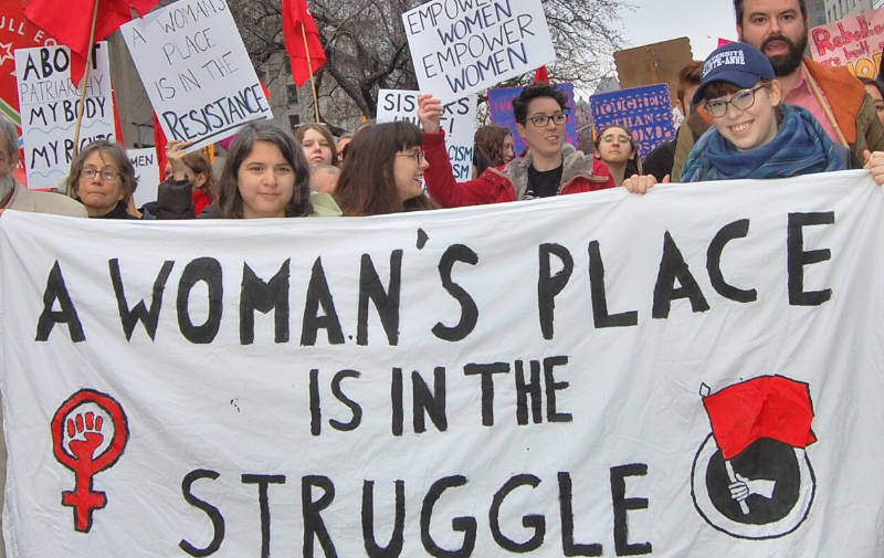 The continuing struggle for women’s and gender equality, peace and socialism
