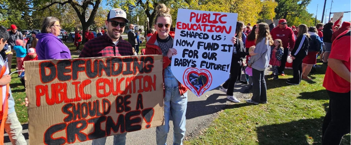 All out in Alberta to support teachers in fight for public education!